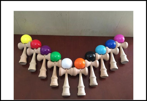 18.5CM big size Kendama Ball Japanese Traditional Wood Game Toy Education Gift random Colors novelty games toys gift J071502# DHL