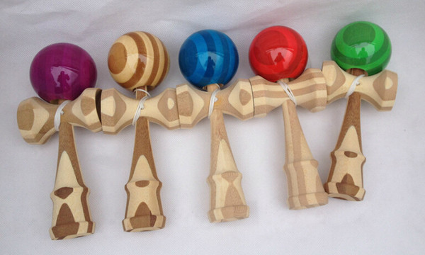 Hot Japanese Traditional Game Toy Kendama Ball Bamboo Kendama Ball 18.5CM Intelligence Toys Free Shipping