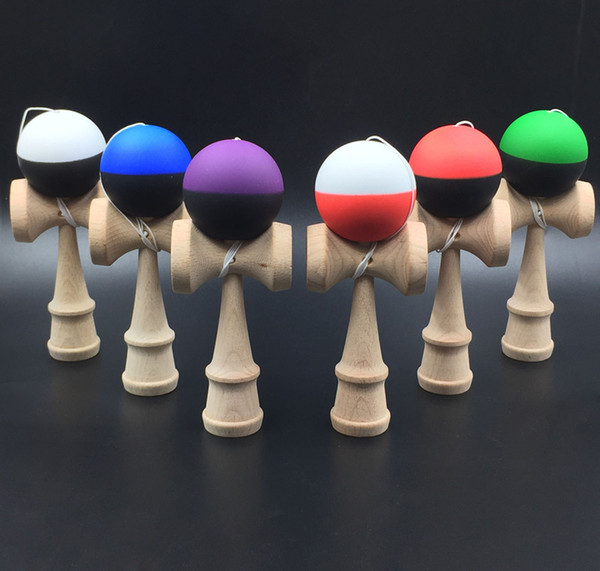 Kendama Ball Toy Double elasticity painting beech Wooden Japanese Traditional Funny Sword ball Game Education Toy Christmas gift