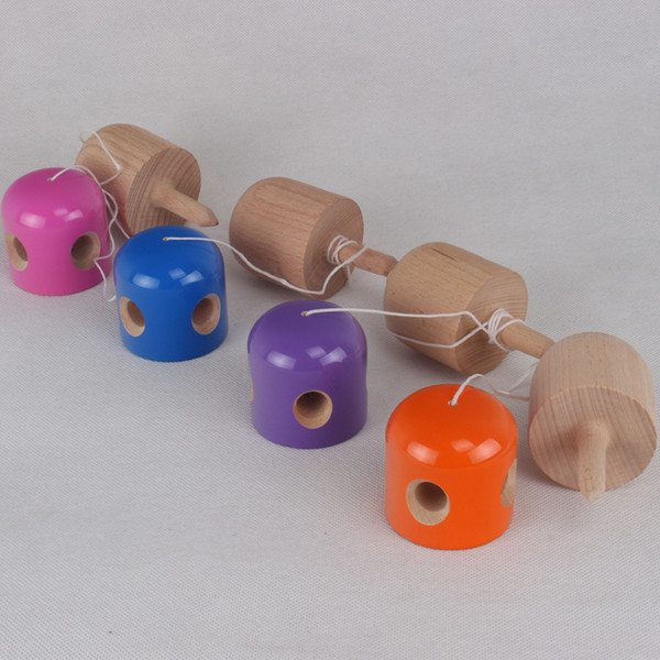 Colourful 5 Hole Kendama Kid Toy Japanese Game Wooden Juggling Ball Multi Color High Quality 10qq C