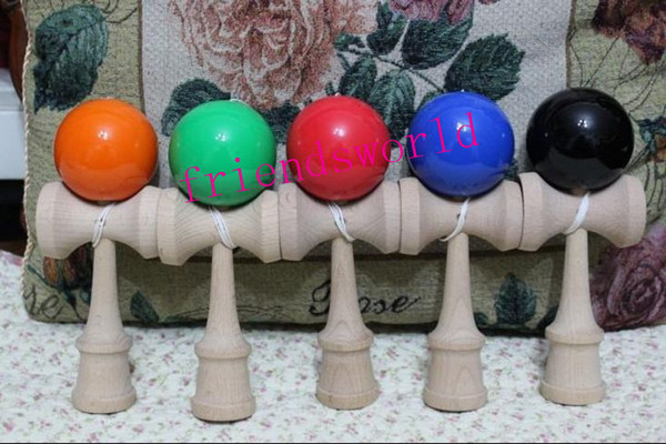 Hot sale Big size 19*6cm Kendama Ball Japanese Traditional Wood Game Toy Education Gift 15 colors Wholesale