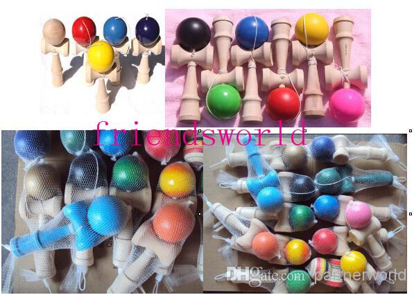 15 Colors 19CM Kendama Ball Japanese Traditional Wood Game Toy Education Gifts Hot Sale 200PCS/lot