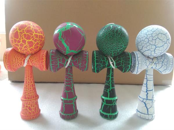 100pcs 12.5cm small Crack Paint Kendama Ball Skillful Juggling Game Ball Japanese Traditional Toy Balls Educational Toys Free 