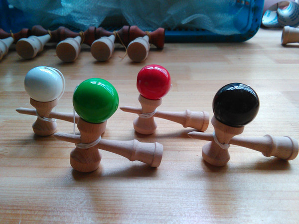 Mini 9 cm high PU paint Kendama high-quality ju wood manufacturing professional wooden toys wholesale Many colors to choose from