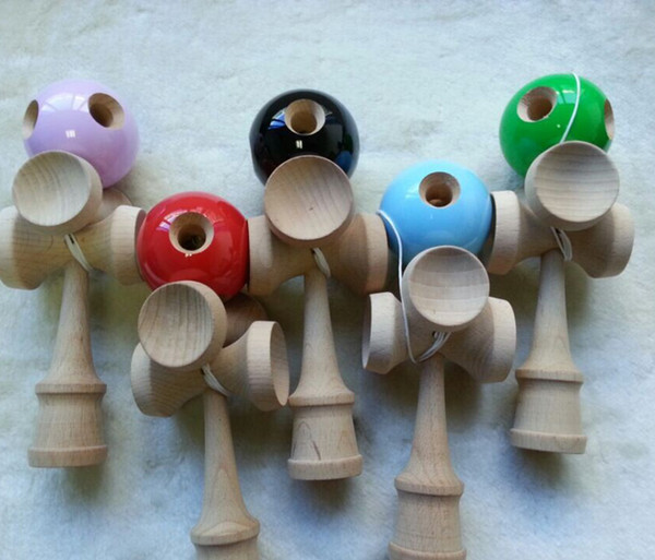 20cm 5 Holes 5 Cups Kendama jumbo Kendama Ball Toy Japanese Traditional Wood Game Toy PU Paint & Beech For Child Adult