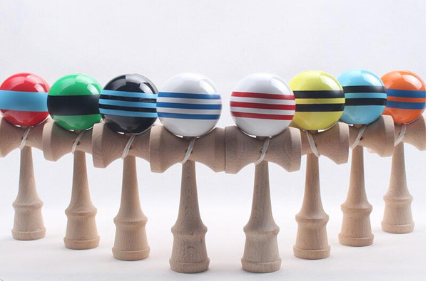 18.5cm*6cm PU Kendama Ball Japanese Traditional Wood Game Toy Education Gifts Activity Gifts toys Hot Sale High-grade Beech wood Sports Toys