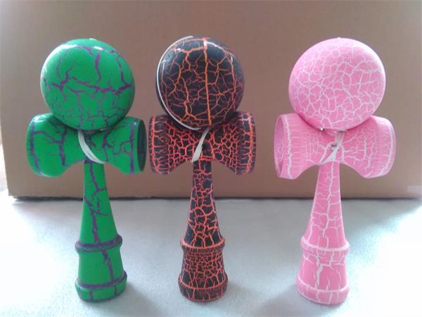 100pcs 25cm jumboCrack Paint Kendama Ball Skillful Juggling Game Ball Japanese Traditional Toy Balls Educational Toys Free shipping