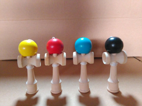 Wholesale New arrivals Free shipping 8*2.5cm ball kendama toy Game Kids toy handle Made of Beech free DHL 1000PCS