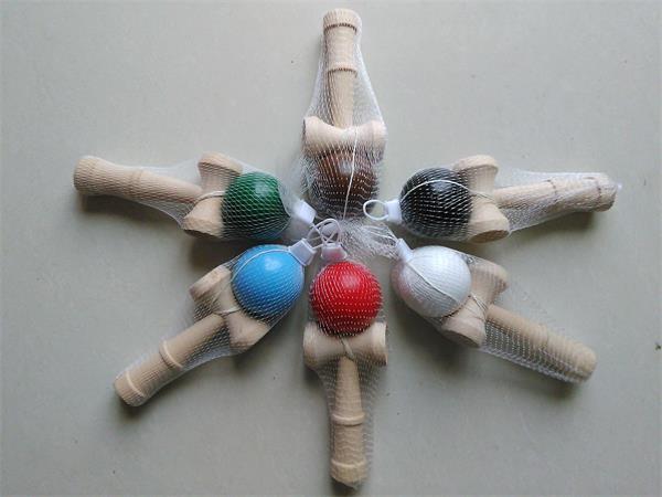 DHL Size:18.5cm Funny Japanese Traditional Game Kendama Ball wood game toy colorful 200piece/lot tribute professional