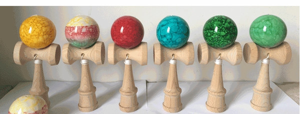 100piece colors 18.5cm paint Game ball skills with a sword jade jade sword ball sword flexible paint kendama ball wholesale