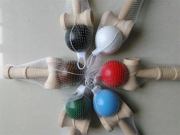 DHL Size:18.5cm Funny Japanese Traditional Game Kendama Ball wood game toy colorful 130piece/lot tribute professional