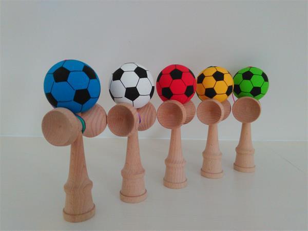 100piece football 18.5cm Rubber paint Game ball skills with a sword jade jade sword ball sword flexible paint kendama ball wholesale