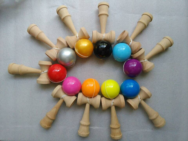 200pcs/lot free DHL 12.5cm pu Kendama Ball Skillful Juggling Game Ball Japanese Traditional Toy Balls Educational Toys