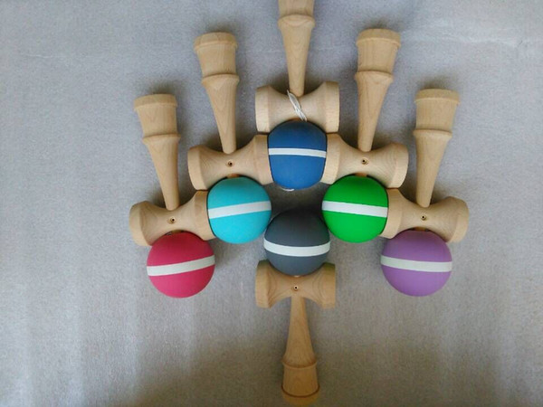 50piece colorful 25cm Rubber paint Game ball skills with a sword jade jade sword ball sword flexible paint kendama ball wholesale