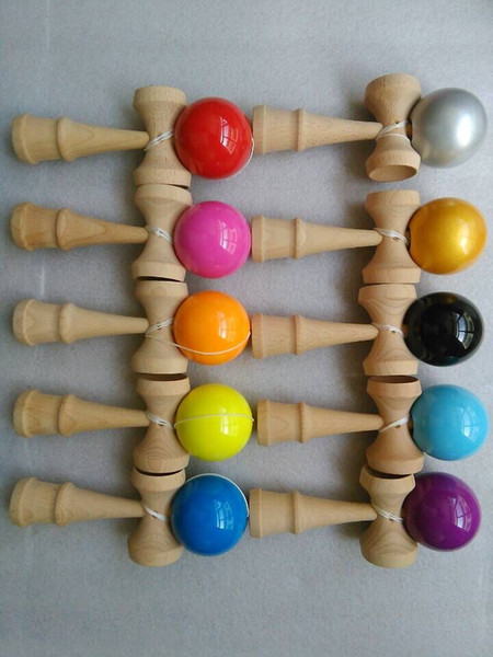 100pcs/lot free DHL 18.5cm pu Kendama Ball Skillful Juggling Game Ball Japanese Traditional Toy Balls Educational Toys