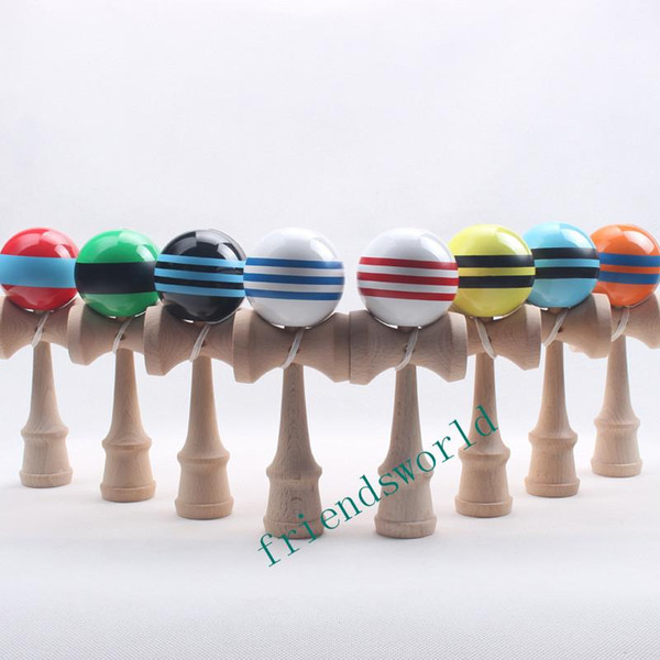 18.5cm*6cm PU Kendama Ball Japanese Traditional Wood Game Toy Education Gifts Activity Gifts toys Hot Sale High-grade Beech wood