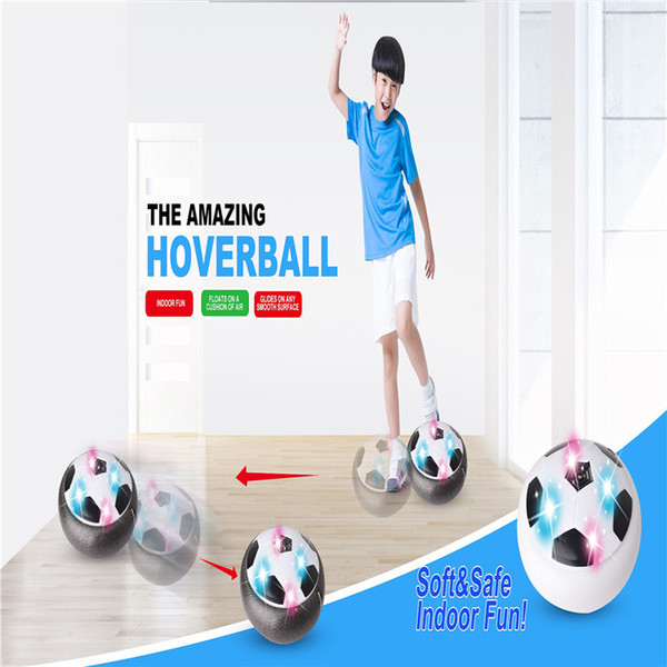 Cheap price Air Power Soccer Ball LED Light Up flying toy Colorful Disc Indoor Football Multi-surface Hovering and Gliding toy