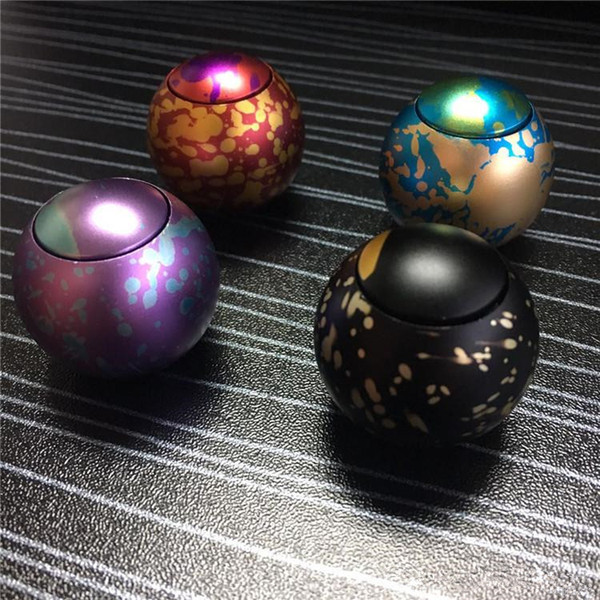 Newest Star ball Hand spinner starry sky ball aluminum alloy ball decompression toys football fidget finger spinner with double bearing
