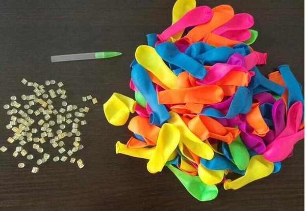 Hot selling kids magic water bomb balloon rapack balloons and ring with 120balloons and 120rings and 2 repacking tools 