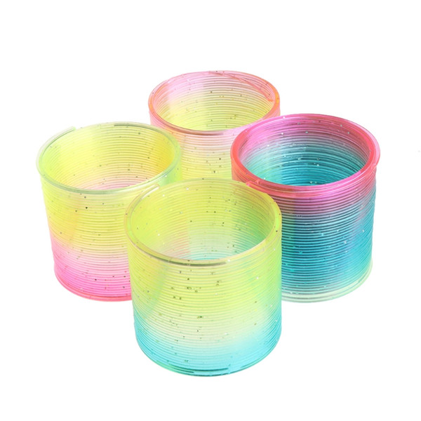 5cm Magic Rainbow Spring Circle Gift Dreamly Slinky Rainbow Spring Children Classic Toy Rainbow Circle Gift