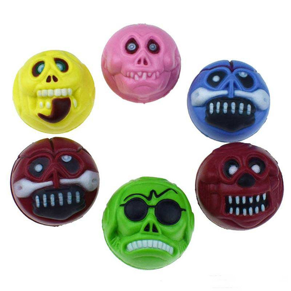 45mm Big size Grimace BOUNCING ball Children's Holloween gifts Scary Face Bouncy balls mixed colors Kids toys Capsule props sales promotion