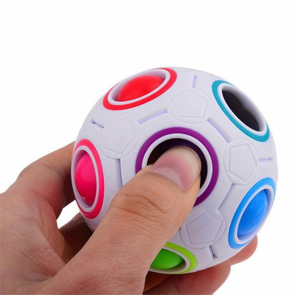 240Pcs/Lot Fun Creative Spherical Magic Cube Speed Rainbow Ball Football Puzzles Kids Educational Learning Toy for Children Adult Gift