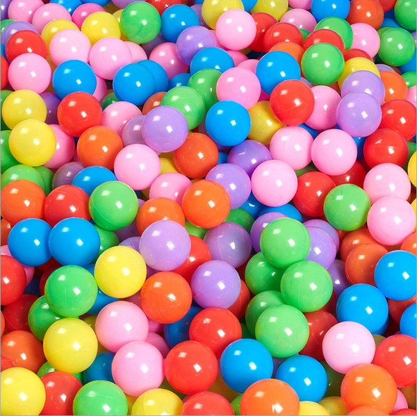 100pcs Fun Soft Plastic Ocean Ball Swim Pit Toys Baby Kids Toys Colorful 5.5cm 7cm diameter US Free shipping