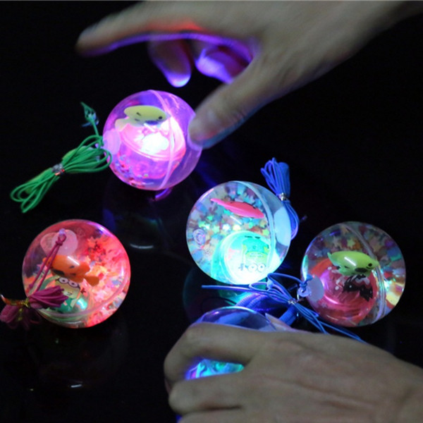 dhl free High Quality 5.5cm Flash Ball Kids Bouncy Ball With Led Flashing Light birthday Gift Toys Wholesale kid toy