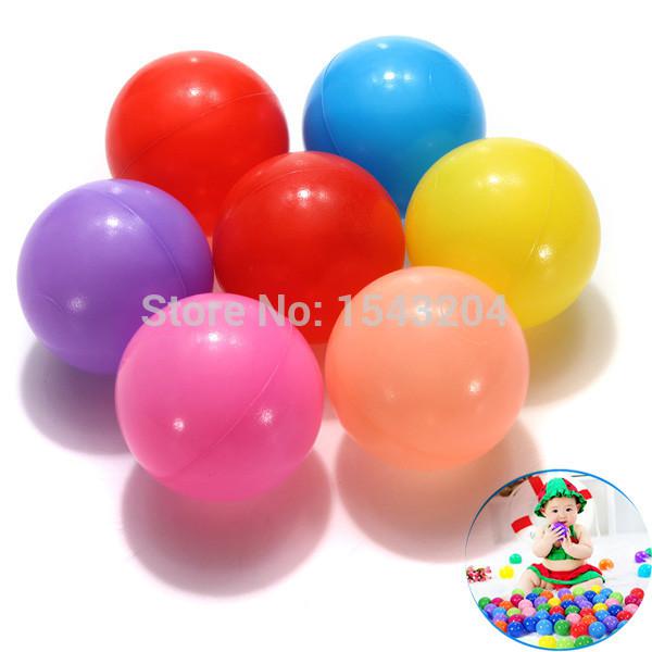 Wholesale-200Pcs/lot Colorful Durable Fun Ball Soft Plastic Water Pool Ocean Ball Baby Kids Toys Swim Pit Free Shipping