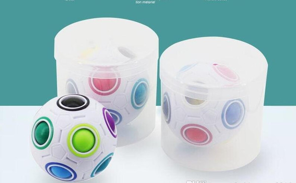 New Arrivel Rainbow Balls Magic Cube Speed Football Fun Creative Spherical Puzzles Kids Educational Learning Toys Children Adult Gifts