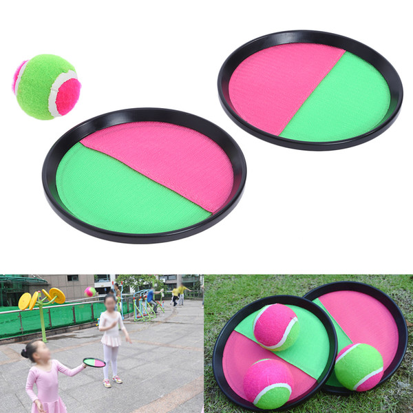 3pcs/set Ball Toys Sticky Target Racket Indoor and Outdoor Fun Sports Parent-Child Interactive Throw and Catch Novelty Items