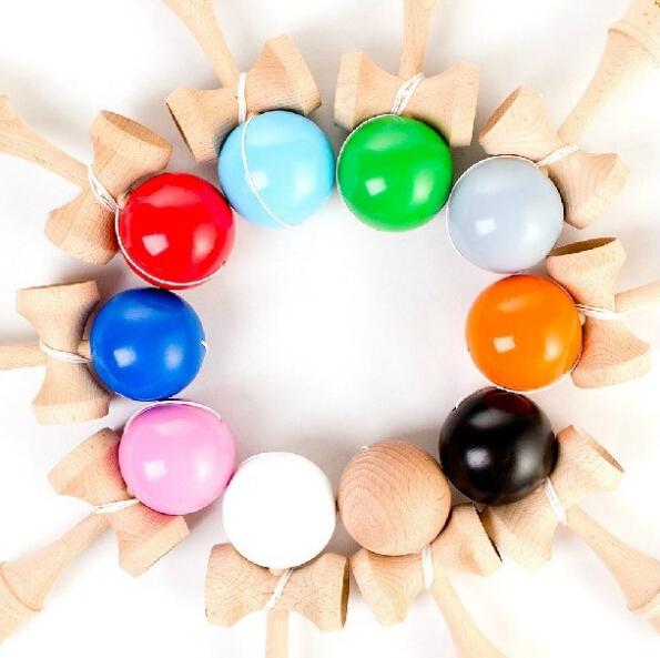 Professional Kendama Ball Japanese Traditional Wood Game Kids Toy PU Paint & Beech For Adult Gift 18 Colors High Quality Free EMS DHL