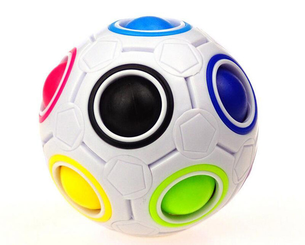3pcs 2017 New Magic Balls Rainbow Ball Football 3D Puzzles Funny Creative Educational Learning Toys for Children Adult Gifts