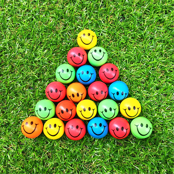 Children's toys smiley Rubber bouncy ball Kids Boy girls Bouncing Ball Magic Balls Novelty Gag Toys Multi-color random delivery 2184