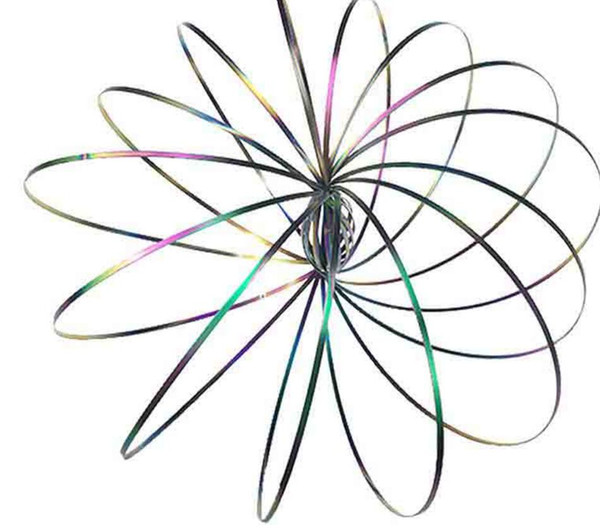 Oroflux Creative Stainless Steel Flow Rings Metal Magic hand high quality Funny Decompression Toys rainbow colors