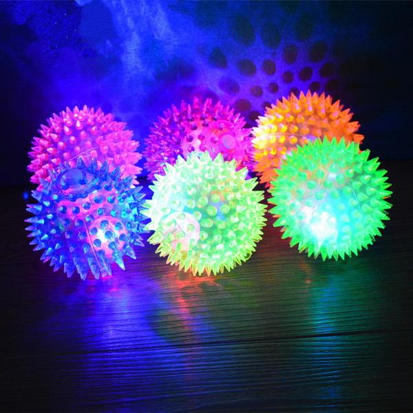 Puppy Chew Toys Dog Puppy Cat Pet Led Whistle Squeaky Squeaker Chew Sound Ball Playing Toy Toys Dog Teething Dog Balls Pet Rubber Ball