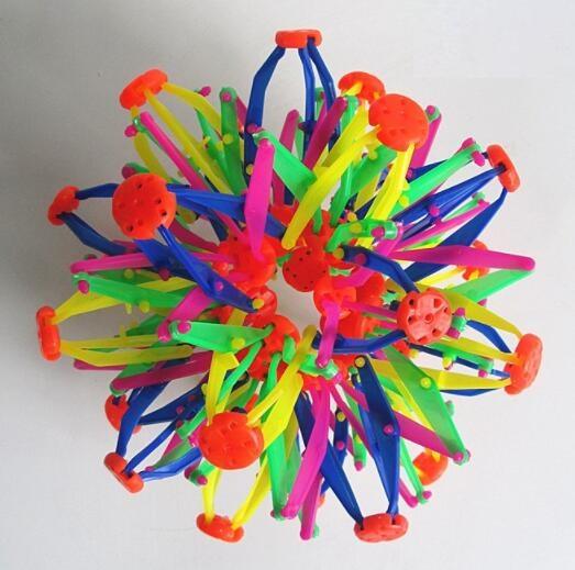 Amazon hot selling stress toy products Large size multicolor magnic telescopic stretch ball plastic flowing ball