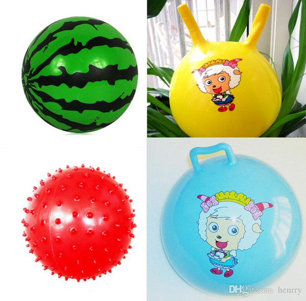 Wholesale Kindergarten special children's inflatable ball. Baby watermelon balls, pat a small ball. Croissants ball 66g