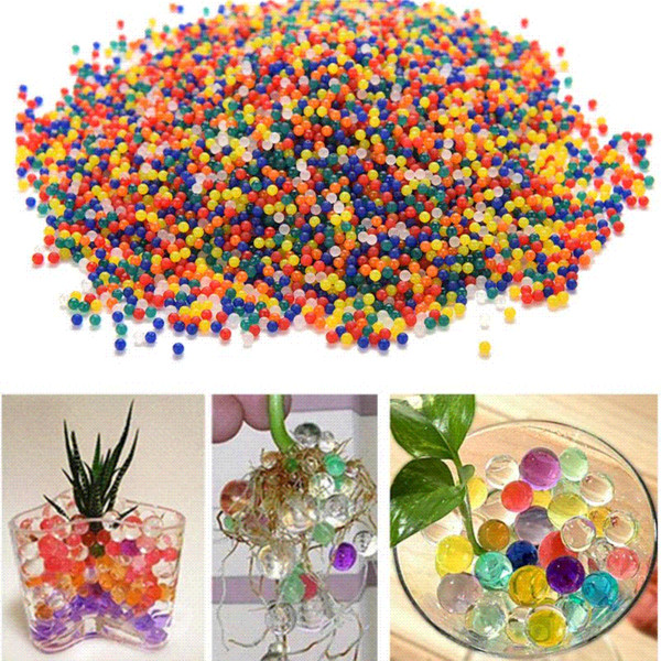 10000pcs/packet colored orbeez soft crystal water paintball grow water beads grow balls water colorful toys