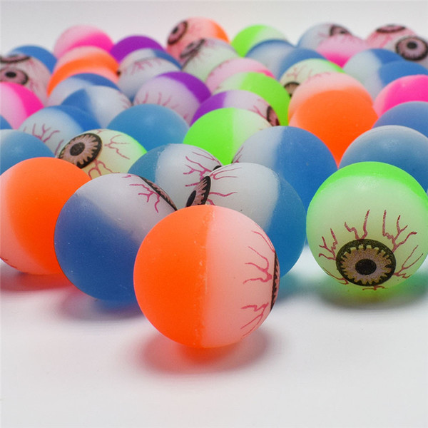 Multicolor Kids 30mm Bouncy Balls eyeball pattern mini bouncing toys sales promotion children cheap gifts twisted egg Capsule Toys gifts