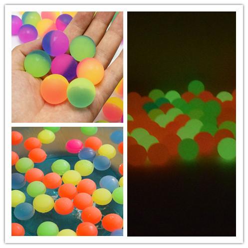 Multicolor Kids 25mm floatable Bouncy Balls Rainbow Soild color Luminous Frosted cute mini toys sales promotion children cheap gifts