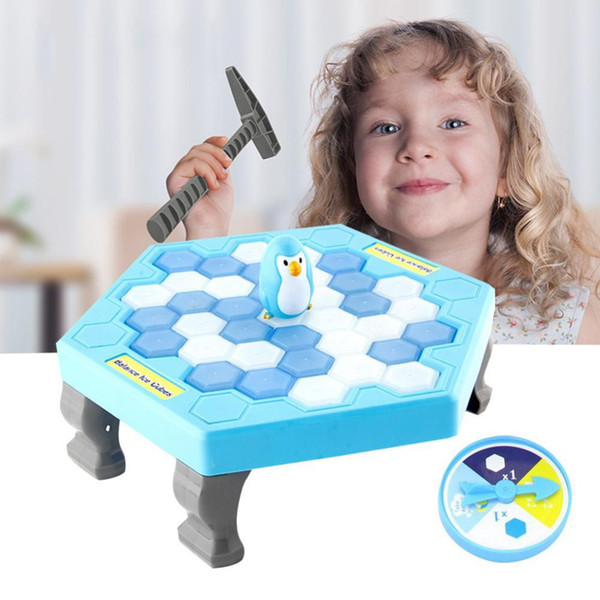 Penguin Ice Breaking Puzzle Table Games Balance Ice Cubes Knock Ice Block Wall Toy Desktop Paternity Interactive Family Fun Game