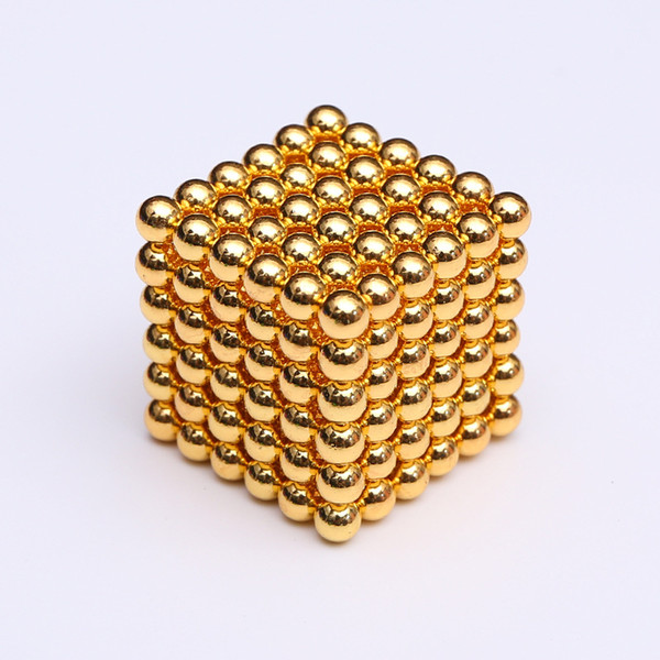 5mm 216pcs Color-Gold Neodymium Magnetic Blocks Ball Puzzle Neo Cube Magic Cube - vacuum package gift