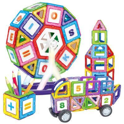 Magnetic Block Puzzle Block 3D Transparent Magnet Construction Brick Toys 115PCS Magnetic Blocks Construction MatchingToy Bricks Magaformer