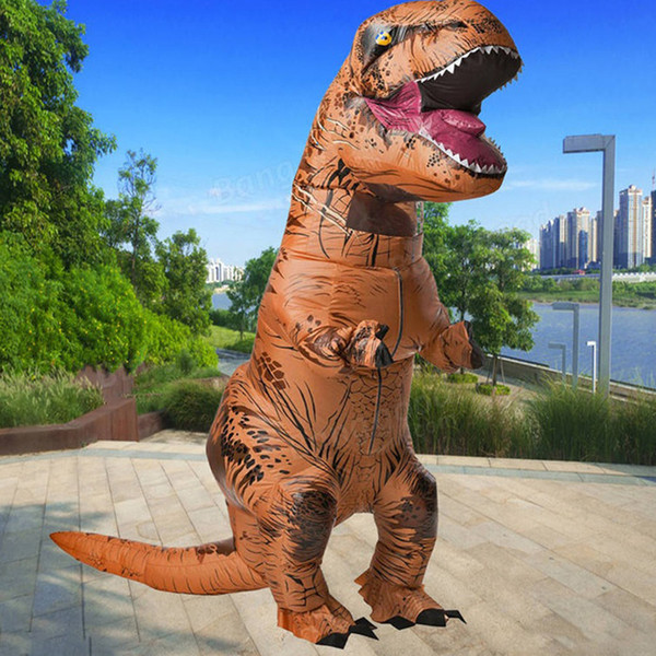 220cm Funny Adult Inflatable Dinosaur Fancy Dress For Halloween Cosplay Cosplay Halloween Party Costumes Fantasy For Men Women