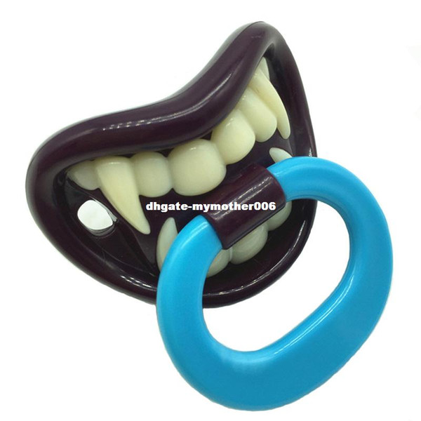 Baby Funny Silicone Pacifiers Friendly Vampire Pacifier Silicone Novelty Baby Food Nipple Teeth Kids Halloween Toys