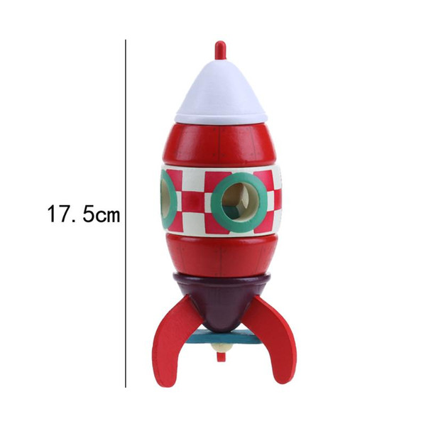 Magnetic Removal Disassembly Assembly Aircraft Rocket Helicopter Model Baby Wooden Toy Vehicles Kid Educational Toys Gift