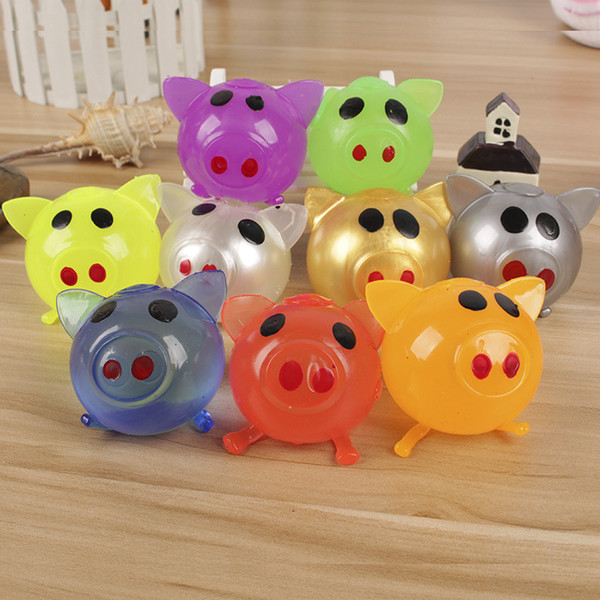 1PCS Creative Vent Toys Spoof Strange Water Eggs Pig Stress Reliever Gifts Fun Stress Relief Vent Balls Novelty Healthy Squeeze