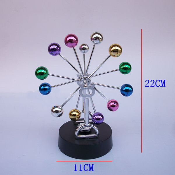 free shipping whilesaleColorful ball ornaments color perpetual celestial motion tracker Yong Heng Wing put science toys wiggler Ferris wheel
