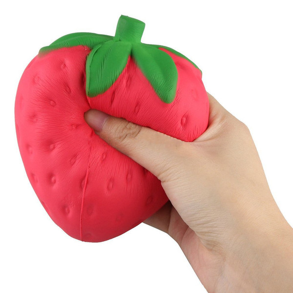 Strawberry cheap Slow Rising Squeeze Phone Strap Charm Pendant Squishes Simulation soft Scented Kid Toy Gift Collections